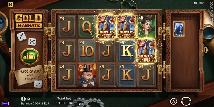 Fitur Bonus Slot Gold Magnate 